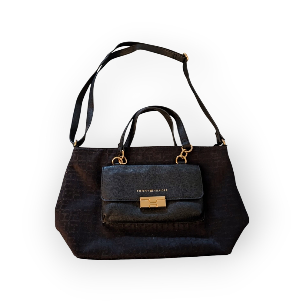 Black Purse. Says Tommy Hilfiger